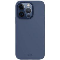 UNIQ Lino Hue MagClick silikonový kryt s MagSafe pro iPhone 15 Pro Max - tmavě modrý