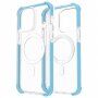 Transparentní kryt s barevným rámečkem a MagSafe pro iPhone 15 - modrý