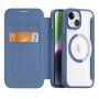 DUX DUCIS Skin X flipové pouzdro s MagSafe pro iPhone 15 - tmavě modré