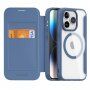 DUX DUCIS Skin X flipové pouzdro s MagSafe pro iPhone 15 Pro Max - tmavě modré