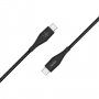 Belkin DURATEK Boost Charge odolný opletený nabíjecí a datový kabel USB-C / USB-C pro iPhone / iPad / Macbook - 1,2 m - černý