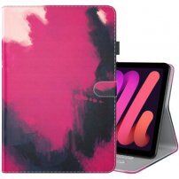 Pouzdro se vzorem vodových barev a prostorem na karty pro iPad mini 6 / mini 7 - růžové