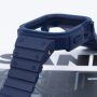 Odolné silikonové pouzdro s magnetickým řemínkem pro Apple Watch Ultra 49mm - béžové