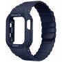 Odolné silikonové pouzdro s magnetickým řemínkem pro Apple Watch 41mm / 40mm - tmavě modré