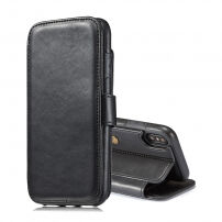 2v1 retro odnímatelné pouzdro pro iPhone X / XS - černá
