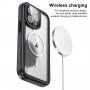 Nárazuvzdorné voděodolné pouzdro s MagSafe pro iPhone 15 Plus - černé