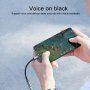 Opletená audio redukce - 3,5 mm jack na USB-C - šedá