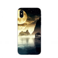 Ochranný kryt pro iPhone X / XS - Měsíc nad zátokou