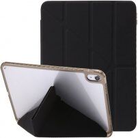 Pouzdro s transparentní zadní stranou a origami stojánkem pro iPad 10,9" (2022) / 11" (2025) - černé