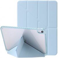 Pouzdro s transparentní zadní stranou a origami stojánkem pro iPad 10,9" (2022) / 11" (2025) - modré