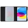 Pouzdro s barevně podsvícenou klávesnicí a prostorem na Apple Pencil pro iPad 10,9" (2022) / 11" (2025) - modrorůžové