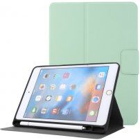 Pouzdro z PU kůže se stojánkem a prostorem na Apple Pencil pro iPad mini 4 / 5 - zelené