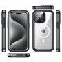 Nárazuvzdorné voděodolné pouzdro s MagSafe pro iPhone 15 Pro Max - černé