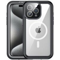 Nárazuvzdorné voděodolné pouzdro s MagSafe pro iPhone 15 Pro Max - černé