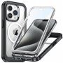 Nárazuvzdorné pouzdro se zesílenými rohy a MagSafe pro iPhone 15 Pro Max - černé