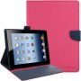 GOOSPERY pouzdro s broušenou texturou pro iPad 2 / 3 / 4 - fuchsiové