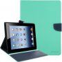 GOOSPERY pouzdro s broušenou texturou pro iPad 2 / 3 / 4 - tyrkysové