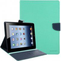 GOOSPERY pouzdro s broušenou texturou pro iPad 2 / 3 / 4 - tyrkysové