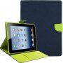 GOOSPERY pouzdro s broušenou texturou pro iPad 2 / 3 / 4 - tmavě modré