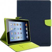 GOOSPERY pouzdro s broušenou texturou pro iPad 2 / 3 / 4 - tmavě modré