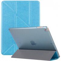 Hedvábné pouzdro s origami stojánkem pro iPad mini 4 / 5 - modré