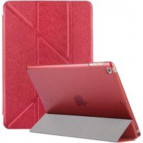 Hedvábné pouzdro s origami stojánkem pro iPad mini 4 / 5 - červené