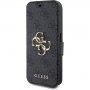 Guess 4G Metal Logo flipové pouzdro pro iPhone 15 Pro - šedé
