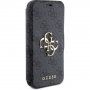 Guess 4G Metal Logo flipové pouzdro pro iPhone 15 Pro Max - šedé