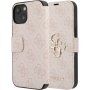 Guess 4G Metal Logo flipové pouzdro pro iPhone 15 - růžové