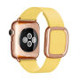 Elegantní řemínek s přezkou pro Apple Watch Ultra 49mm / 46mm / 45mm / 44mm / 42mm - žlutý