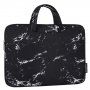 Brašna se vzorem mramoru pro MacBook do 16" - černá