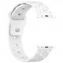 Silikonový řemínek s geometrickým vzorem pro Apple Watch Ultra 49mm / 46mm / 45mm / 44mm / 42mm - bílý