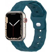 Silikonový řemínek s geometrickým vzorem pro Apple Watch 42mm / 41mm / 40mm / 38mm - tyrkysový
