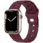 Silikonový řemínek s geometrickým vzorem pro Apple Watch 42mm / 41mm / 40mm / 38mm - vínový