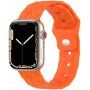 Silikonový řemínek s geometrickým vzorem pro Apple Watch 42mm / 41mm / 40mm / 38mm - oranžový
