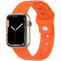 Silikonový řemínek s geometrickým vzorem pro Apple Watch Ultra 49mm / 46mm / 45mm / 44mm / 42mm - oranžový
