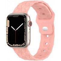 Silikonový řemínek s geometrickým vzorem pro Apple Watch Ultra 49mm / 46mm / 45mm / 44mm / 42mm - růžový