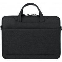 Prostorná brašna s nastavitelným popruhem pro MacBook do 16" - černá