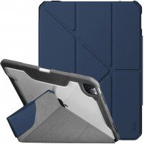 UNIQ Trexa pouzdro s origami stojánkem a prostorem na Apple Pencil pro iPad Air 4 (2020) / Air 5 (2022) / Pro 11" (2018-2022) - tmavě modré