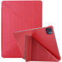 Hedvábné pouzdro s funkcí uspání a origami stojánkem pro iPad Air 4 (2020) / Air 5 (2022) / Pro 11" (2018-2022) - červené