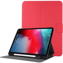 Pouzdro z PU kůže se stojánkem a prostorem na Apple Pencil pro iPad Pro 11" (2018-2022) - červené