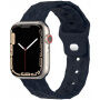 Silikonový řemínek s geometrickým vzorem pro Apple Watch 42mm / 41mm / 40mm / 38mm - tmavě modrý