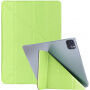 Hedvábné pouzdro s funkcí uspání a origami stojánkem pro iPad Air 4 (2020) / Air 5 (2022) / Pro 11" (2018-2022) - zelené
