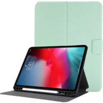Pouzdro z PU kůže se stojánkem a prostorem na Apple Pencil pro iPad Pro 11" (2018-2022) - zelené