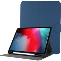 Pouzdro z PU kůže se stojánkem a prostorem na Apple Pencil pro iPad Pro 11" (2018-2022) - tmavě modré