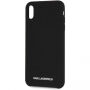 Karl Lagerfeld Silver Logo Silicone Case kryt pro iPhone XR - černý