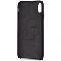 Karl Lagerfeld Silver Logo Silicone Case kryt pro iPhone XR - černý