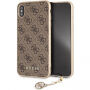 Guess Charms Hard case kryt pro iPhone XS Max - hnědý