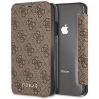 Guess Charms Book Case pouzdro pro iPhone XR - hnědé