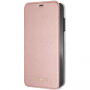 Guess PU Leather Book Case Iridescent pouzdro pro iPhone XS Max - růžově zlaté